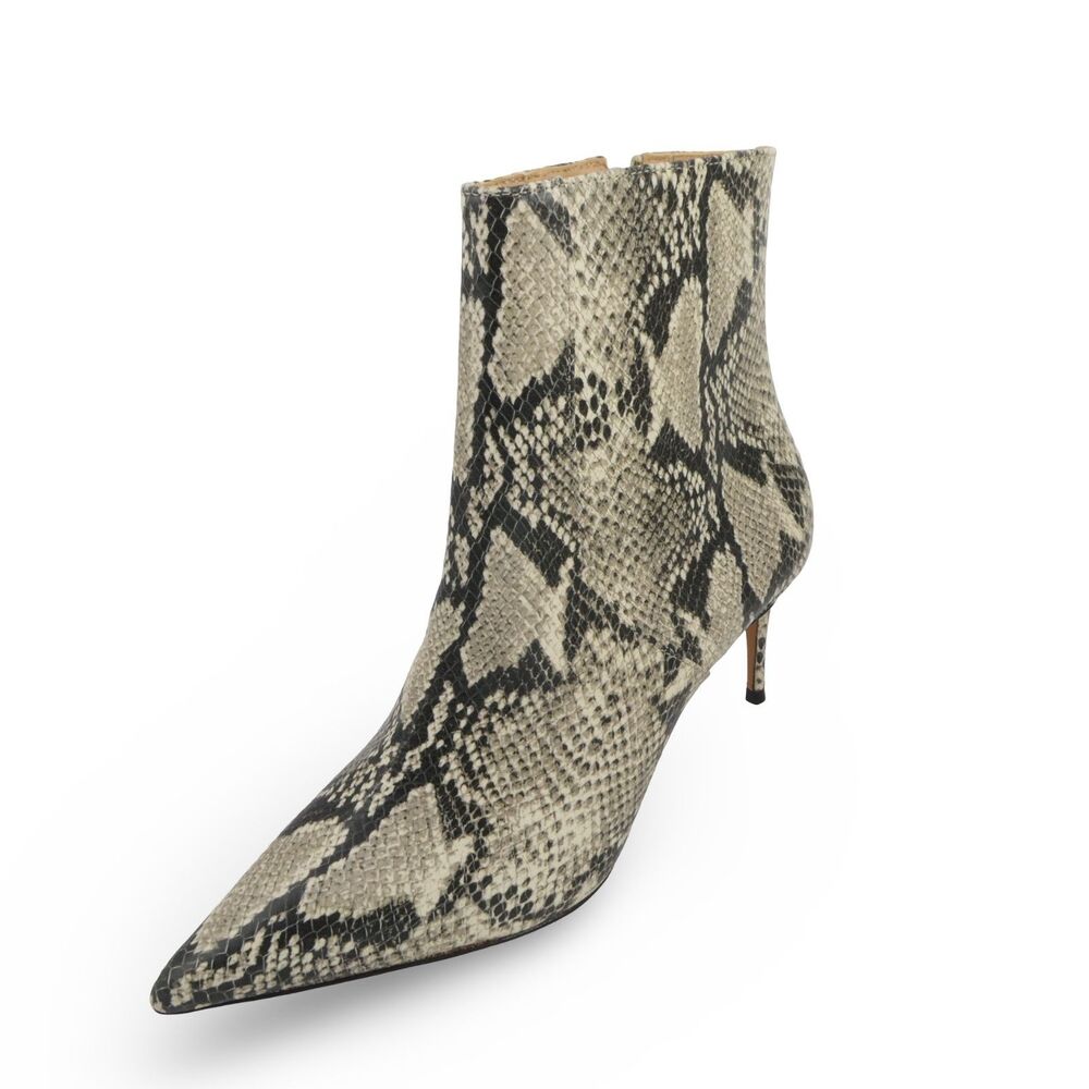 Schutz Bette Women's 8 B Snake Print Pointed Toe Ankle Booties MSRP $170 NWOB